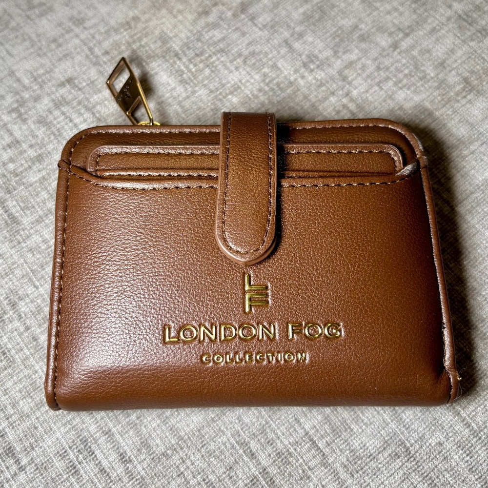 London Fog Zip Around Wallet for Women Café - Picture 6 of 11